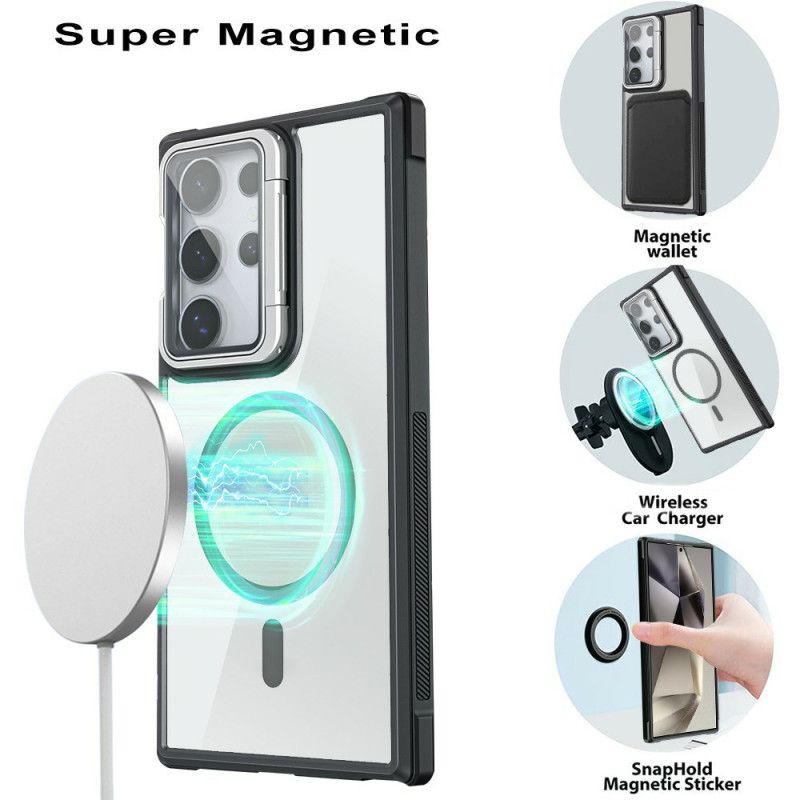 Deksel Til Samsung Galaxy S25 Ultra 5g Magsafe-kompatibel Med Innebygd Stativ