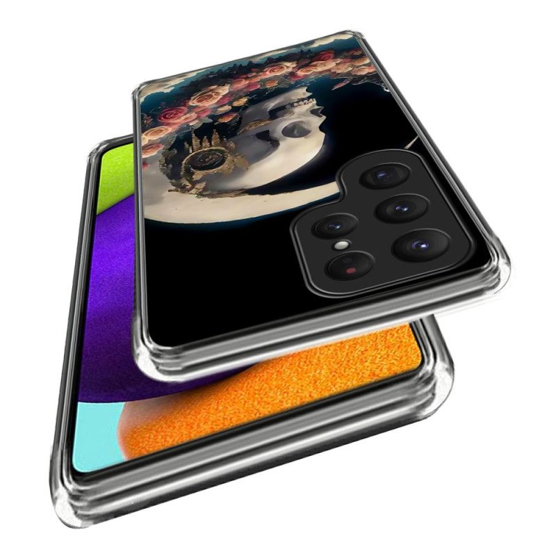 Deksel Til Samsung Galaxy S25 Ultra 5g Rosa Hodeskalle