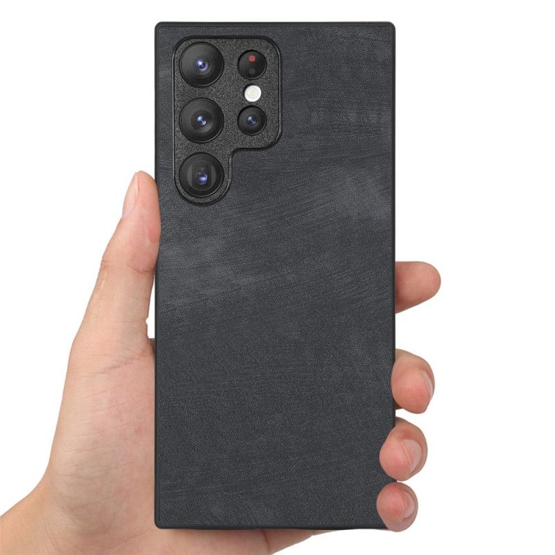 Deksel Til Samsung Galaxy S25 Ultra 5g Semsket Skinn-stil