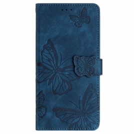 Folio Deksel Samsung Galaxy S25 Ultra 5g Sommerfugler Med Semsket Skinneffekt Beskyttelse Deksel