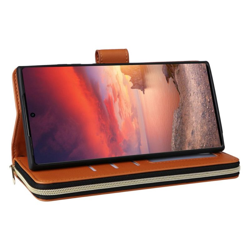 Folio Deksel Til Samsung Galaxy S25 Ultra 5g 9 Kortspor Med Stropp