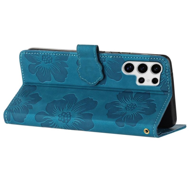 Folio Deksel Til Samsung Galaxy S25 Ultra 5g Raffinert Blomstermønster