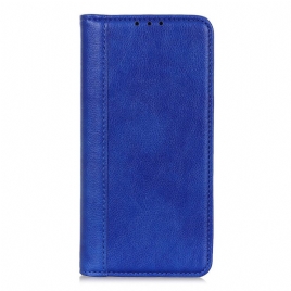 Folio Deksel Til Samsung Galaxy S25 Ultra 5g Splittskinn I Litchi