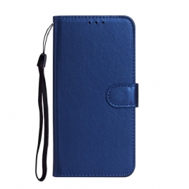 Lærdeksel Folio Deksel Samsung Galaxy S25 Ultra 5g Mobildeksel Ensfarget Kunstskinn