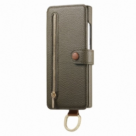 Lærdeksel Folio Deksel Samsung Galaxy S25 Ultra 5g Mobildeksel Rfid-beskyttet Lommebok Med Veske Og Ringholder