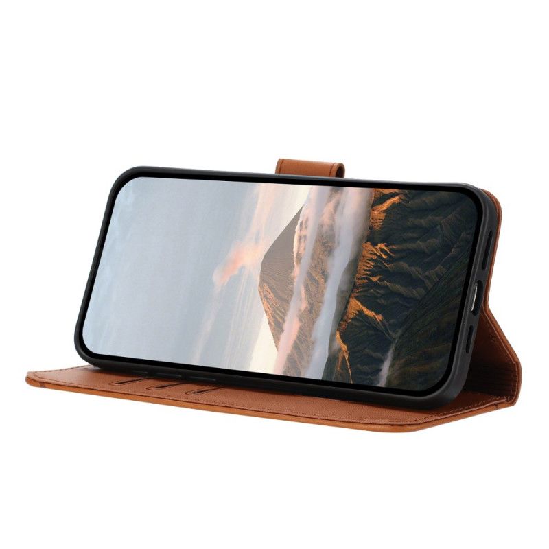 Lærdeksel Folio Deksel Samsung Galaxy S25 Ultra 5g Mobildeksel Trekantet Mønster