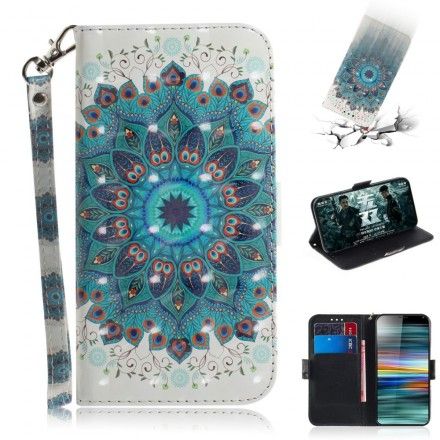 Folio Deksel Til Sony Xperia 10 Med Kjede Masterful Strappy Mandala