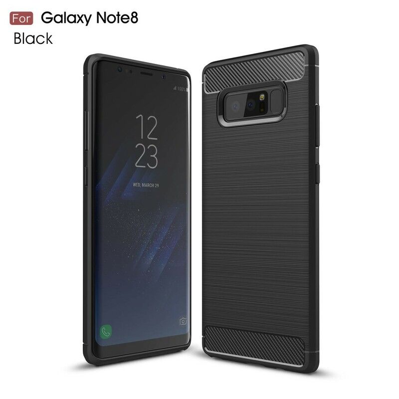 Deksel Til Samsung Galaxy Note 8 Børstet Karbonfiber