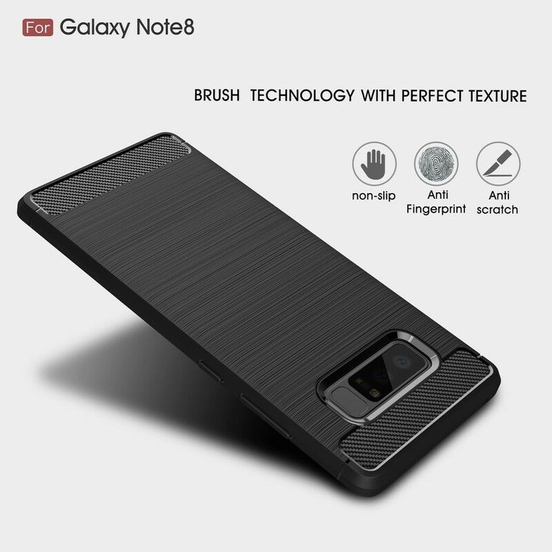 Deksel Til Samsung Galaxy Note 8 Børstet Karbonfiber