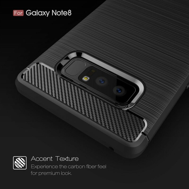 Deksel Til Samsung Galaxy Note 8 Børstet Karbonfiber