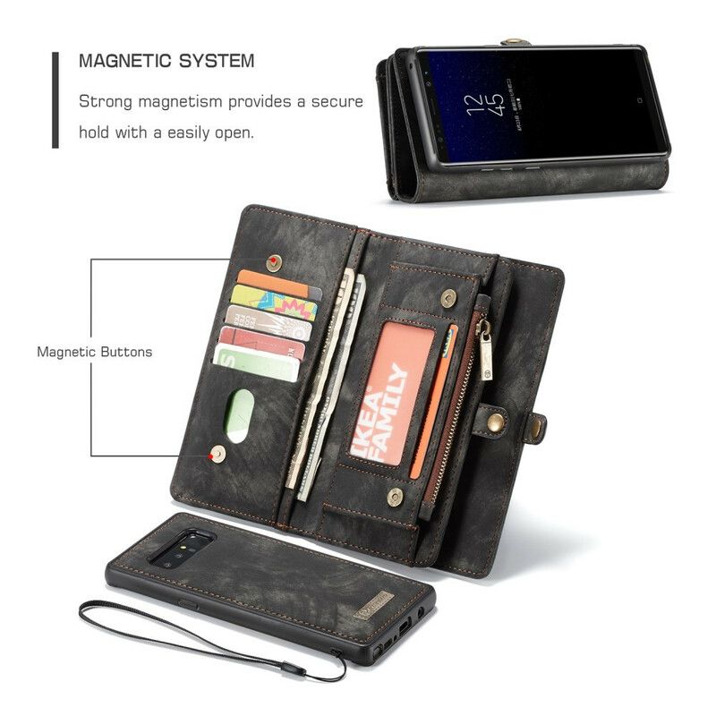 Folio Deksel Til Samsung Galaxy Note 8 Caseme Vintage Skinn