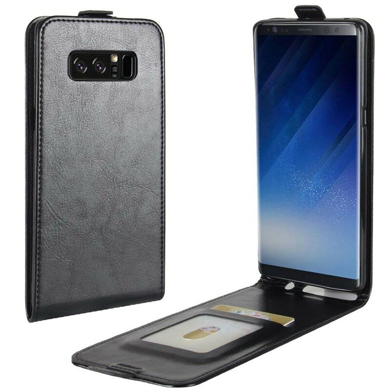 Folio Deksel Til Samsung Galaxy Note 8 Lærdeksel Brettbar Skinneffekt