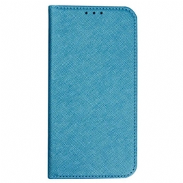 Folio Deksel Lær Oppo Reno 11 5g Mobildeksel Krysstekstur