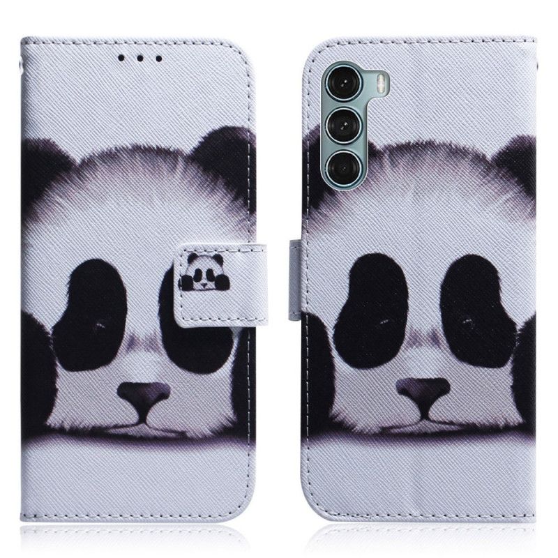 Folio Deksel Til Moto G200 5G Panda-ansikt