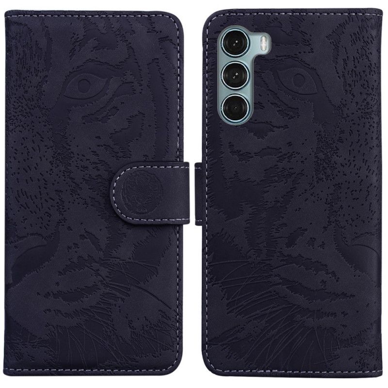 Folio Deksel Til Moto G200 5G Tiger Face Print