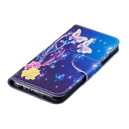 Folio Deksel Til Huawei P Smart 2019 / Honor 10 Lite Sommerfugler Om Natten