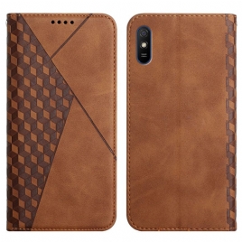 Beskyttelse Deksel Til Xiaomi Redmi 9A Folio Deksel Geo Skinneffekt