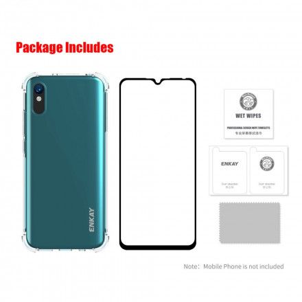 Deksel Til Xiaomi Redmi 9A Kombo Og Herdet Glassskjerm Enkay