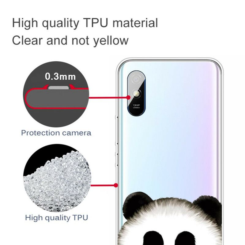 Deksel Til Xiaomi Redmi 9A Transparent Panda