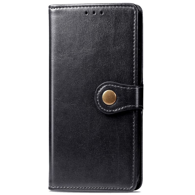 Folio Deksel Til Xiaomi Redmi 9A Imitert Skinn Og Vintage Lås