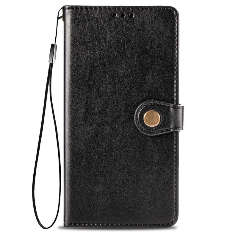 Folio Deksel Til Xiaomi Redmi 9A Imitert Skinn Og Vintage Lås