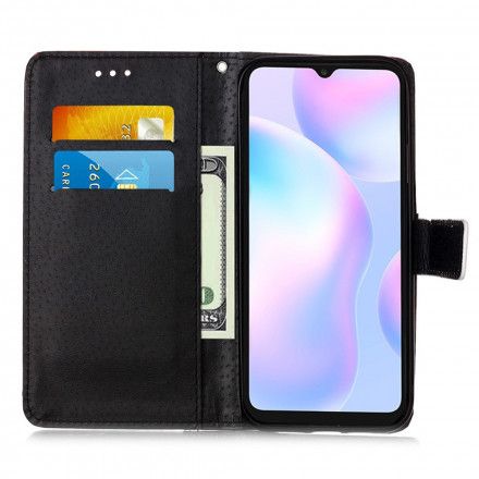 Folio Deksel Til Xiaomi Redmi 9A Med Kjede Reveries Av Ernest The Thong Cat