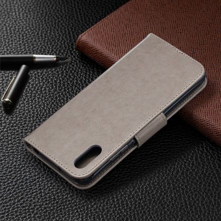 Lærdeksel Til Xiaomi Redmi 9A Med Kjede Reim Med Trykt Sommerfugl