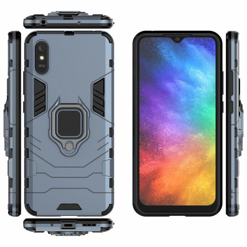 Mobildeksel Til Xiaomi Redmi 9A Motstandsdyktig Ring