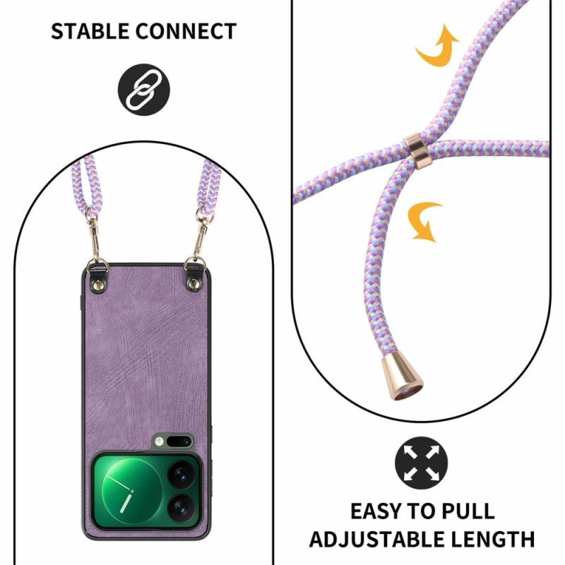 Deksel Xiaomi 17 Pro Retro Imitasjonsskinn Beskyttelse Deksel