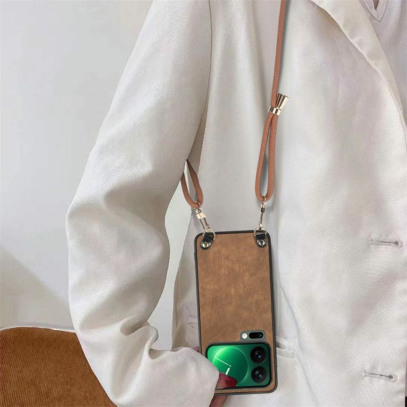 Deksel Xiaomi 17 Pro Retro Imitasjonsskinn Beskyttelse Deksel