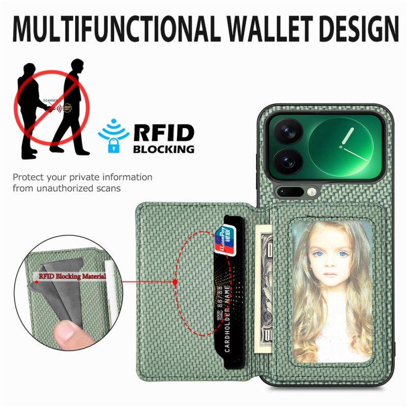 Deksel Xiaomi 17 Pro Rfid-beskyttelse Og Magnetisk Kortholder Beskyttelse Deksel