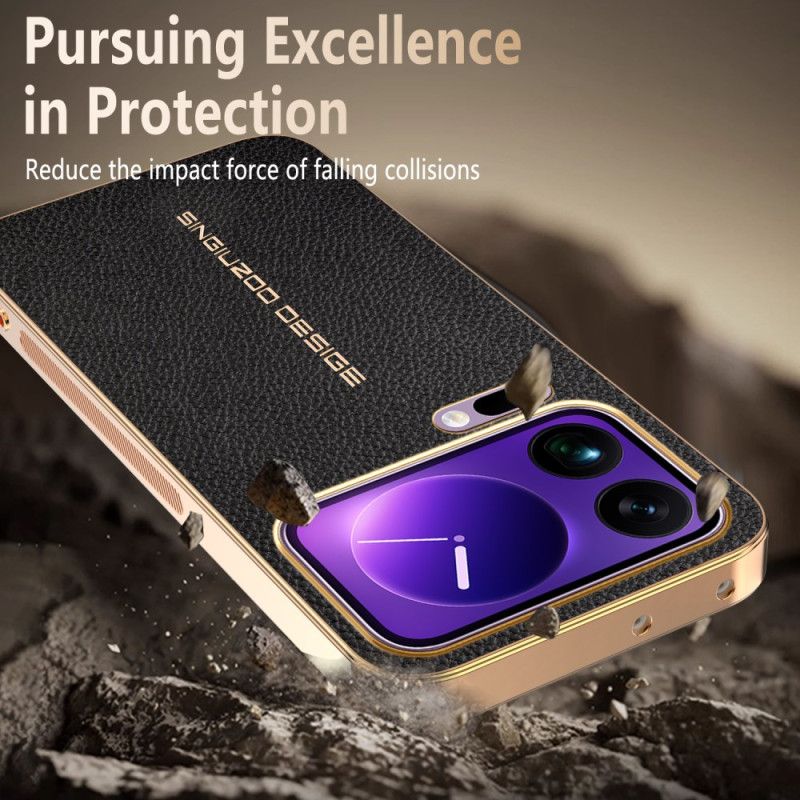 Deksel Xiaomi 17 Pro Ripebestandig Litchitekstur