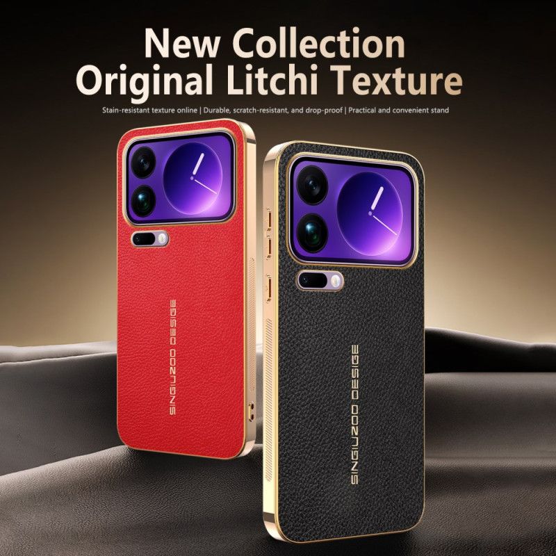 Deksel Xiaomi 17 Pro Ripebestandig Litchitekstur