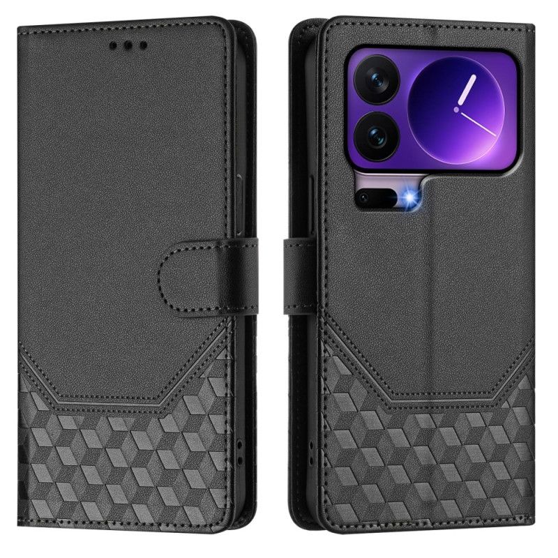 Folio Deksel Til Xiaomi 17 Pro Rfid-blokkering Og Bikakemønster