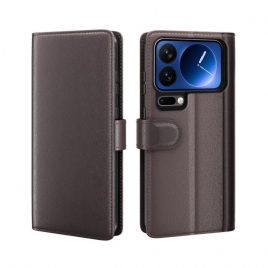 Folio Deksel Xiaomi 17 Pro Ekte Skinn Beskyttelse Deksel