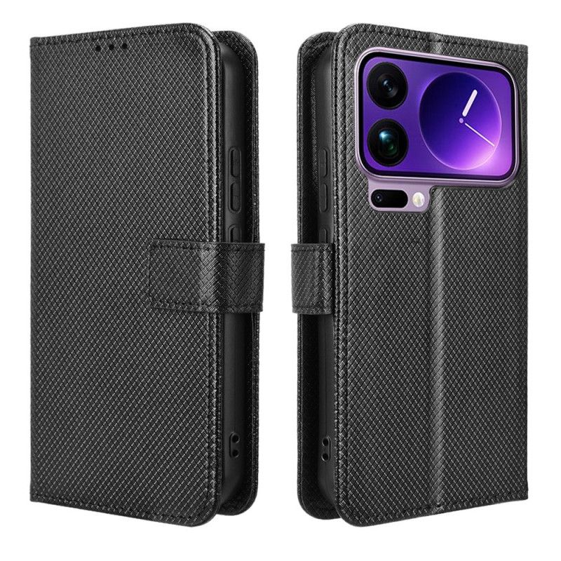 Folio Deksel Xiaomi 17 Pro Teksturert Kunstskinn Beskyttelse Deksel