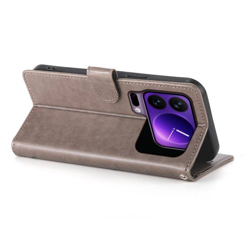 Lærdeksel Folio Deksel Xiaomi 17 Pro Mobildeksel Blomstersommerfuglmønster