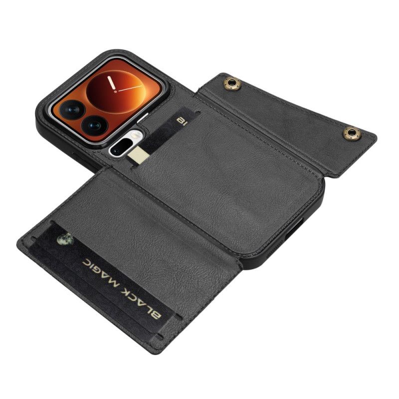 Lærdeksel Folio Deksel Xiaomi 17 Pro Mobildeksel Kortholder Og Stativ