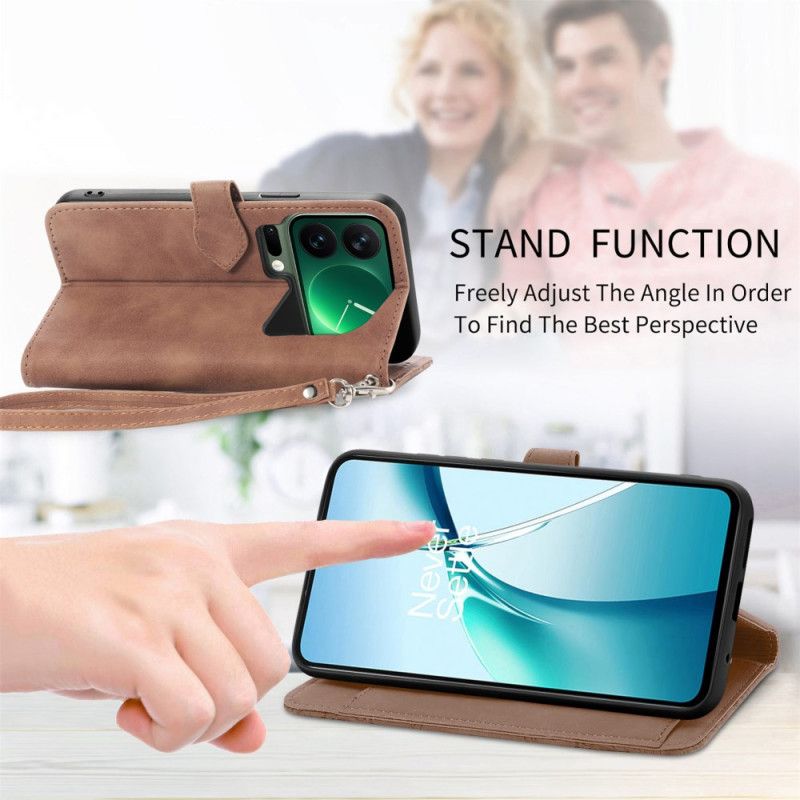 Lærdeksel Folio Deksel Xiaomi 17 Pro Mobildeksel Lommebok Med Blondemønster