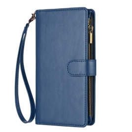 Lærdeksel Folio Deksel Xiaomi 17 Pro Mobildeksel Lommebok Med Glidelås Og Stropp