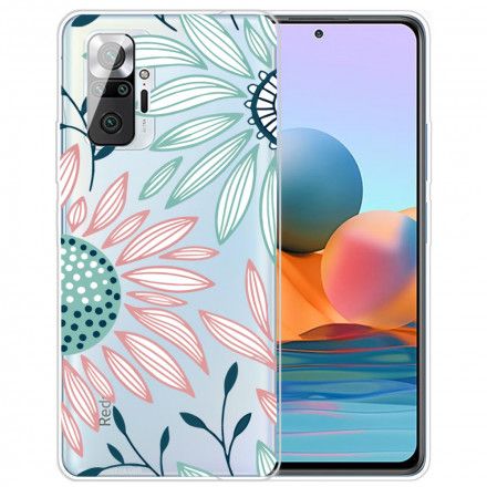 Deksel Til Xiaomi Redmi Note 10 Pro En Gjennomsiktig Blomst