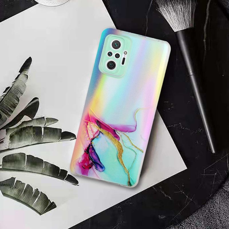 Deksel Til Xiaomi Redmi Note 10 Pro Lasereffektmarmor
