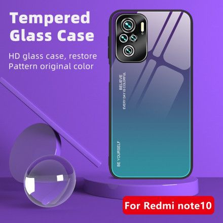 Deksel Til Xiaomi Redmi Note 10 Pro Vær Deg Selv Herdet Glass