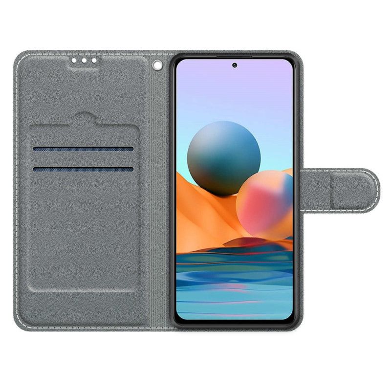 Folio Deksel Til Xiaomi Redmi Note 10 Pro Dråper Med Snor
