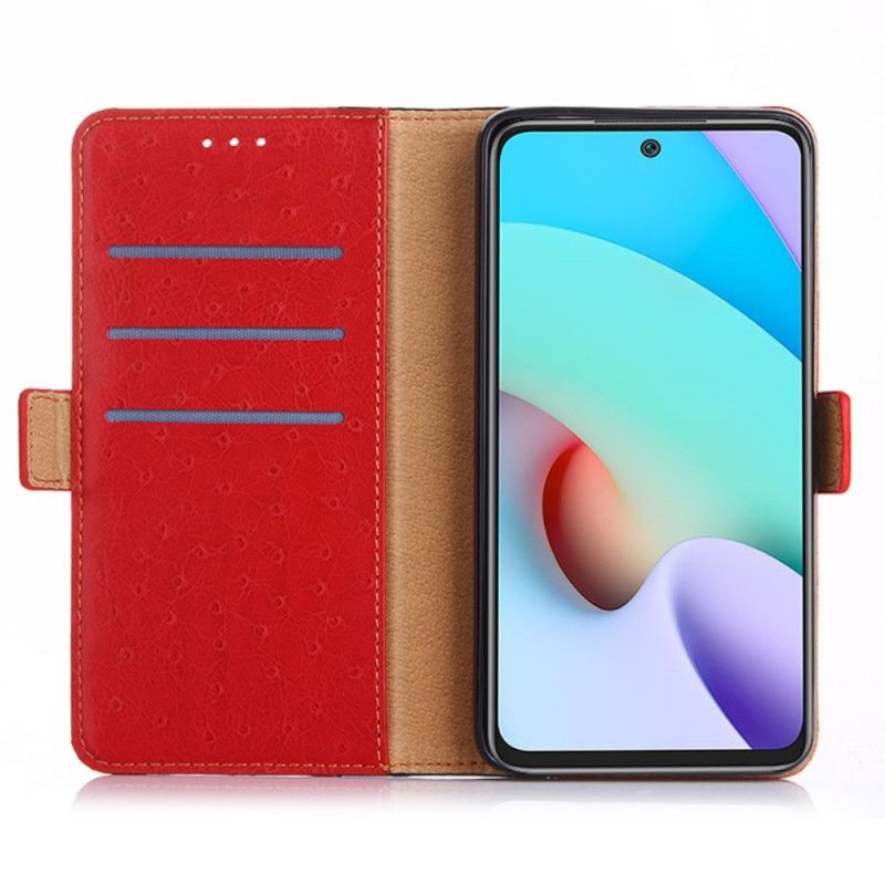 Folio Deksel Til Xiaomi Redmi Note 10 Pro Tofarget Strutshudtekstur