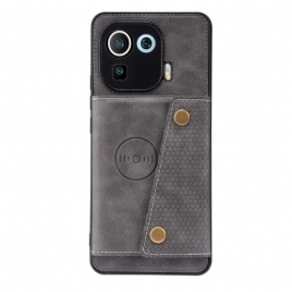 Deksel Til Xiaomi Mi 11 Pro Lommebok Snap Lommebok