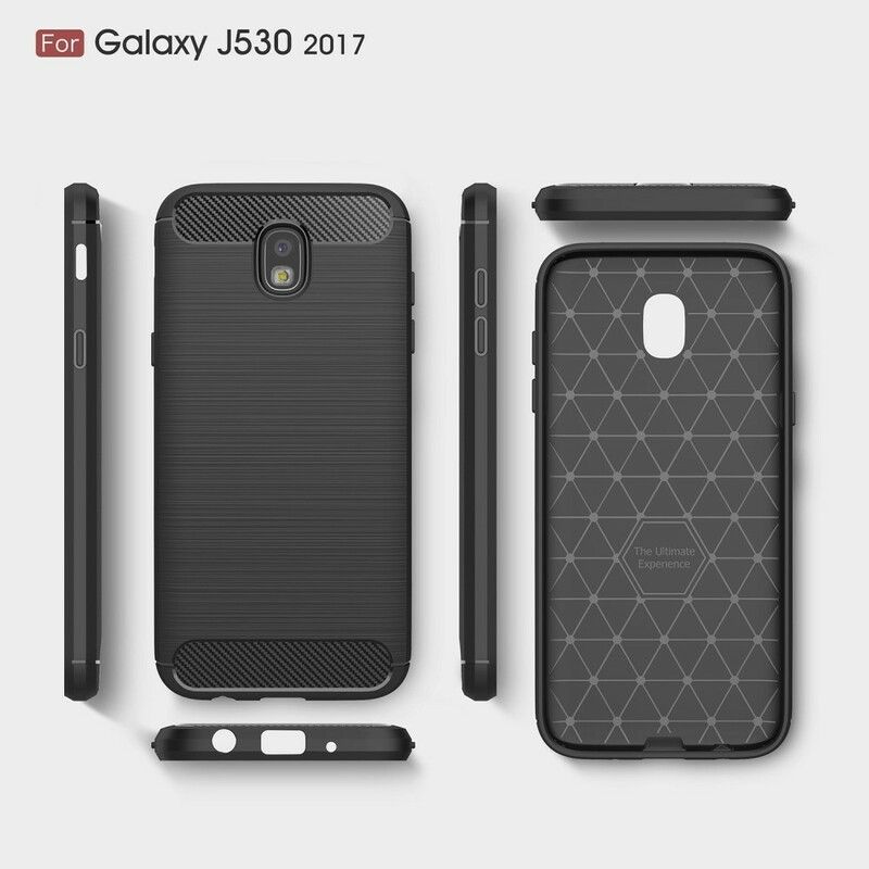 Deksel Til Samsung Galaxy J5 2017 Børstet Karbonfiber