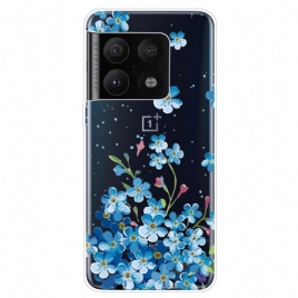 Deksel Til OnePlus 10 Pro 5G Blå Blomster