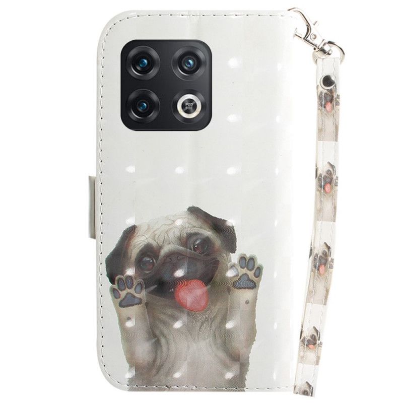 Lærdeksel Til OnePlus 10 Pro 5G Med Kjede Thong Dog