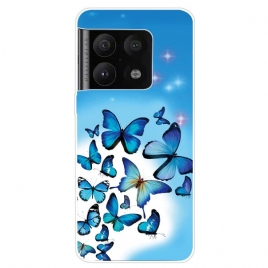 Mobildeksel Til OnePlus 10 Pro 5G Flight Of Blue Butterflies